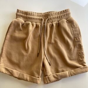 Gold Elite Highwaisted Cotton Short Tan - S
